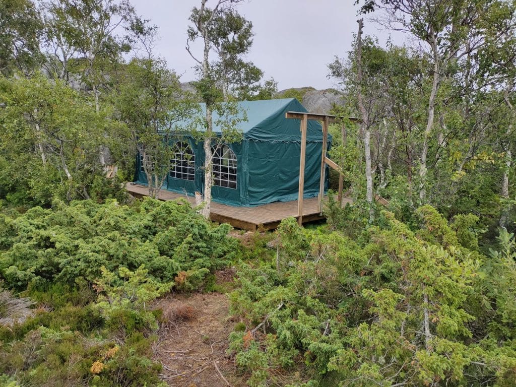 Tältet på avstånd